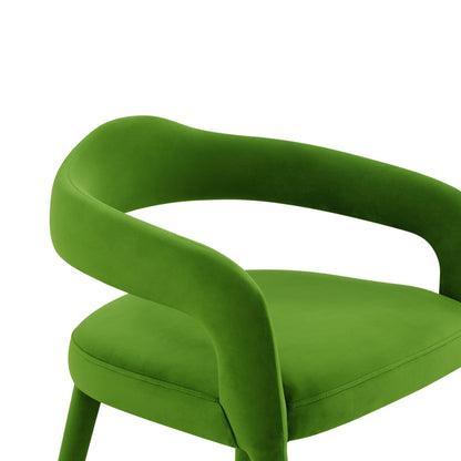 Lucia Green Velvet Dining Chair - Skandi London