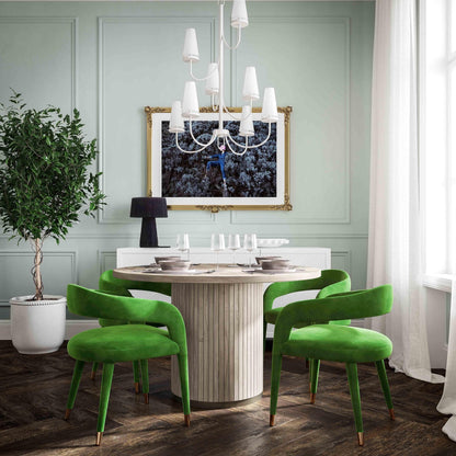 Lucia Green Velvet Dining Chair - Skandi London