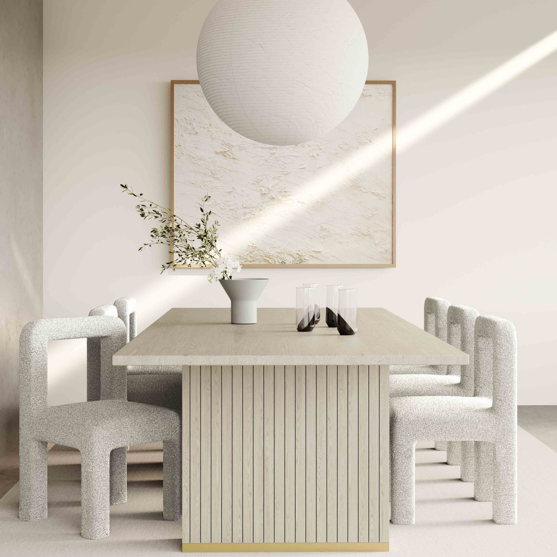 Hazel Grey Boucle Dining Chair - Skandi London