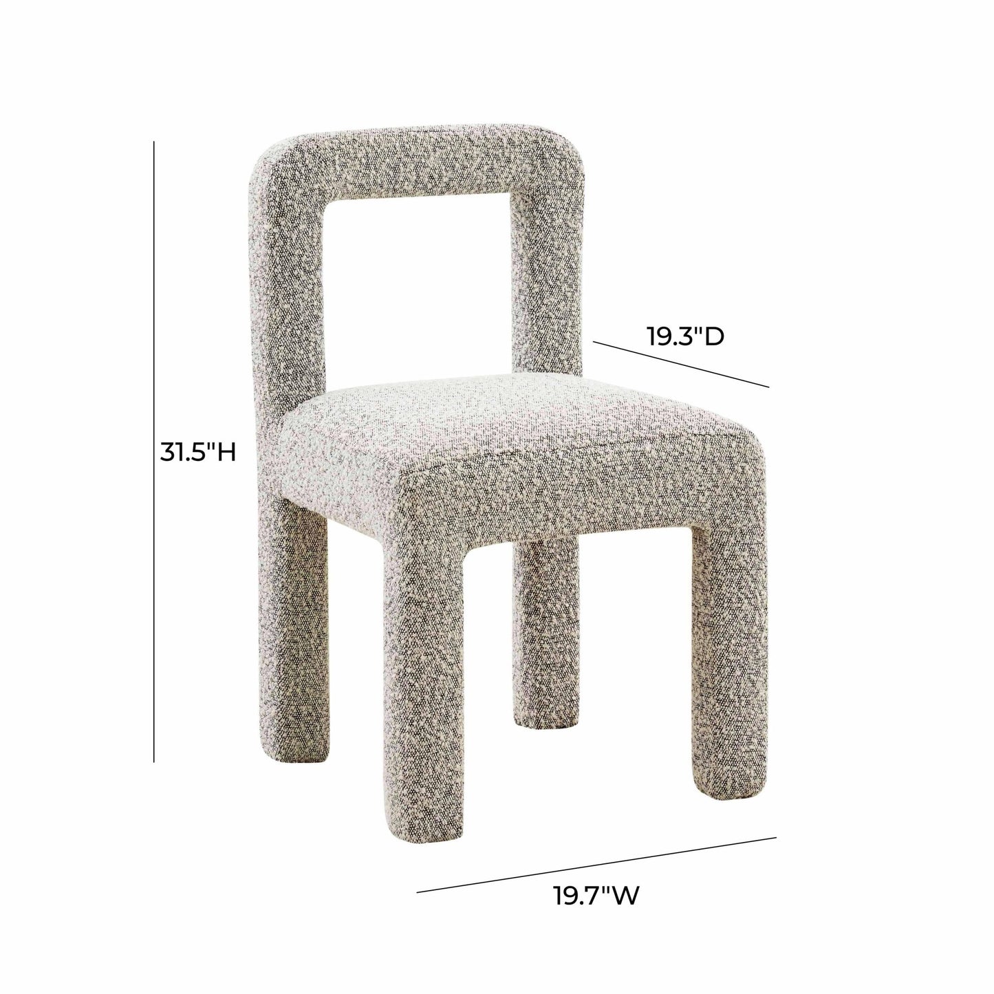 Hazel Grey Boucle Dining Chair - Skandi London