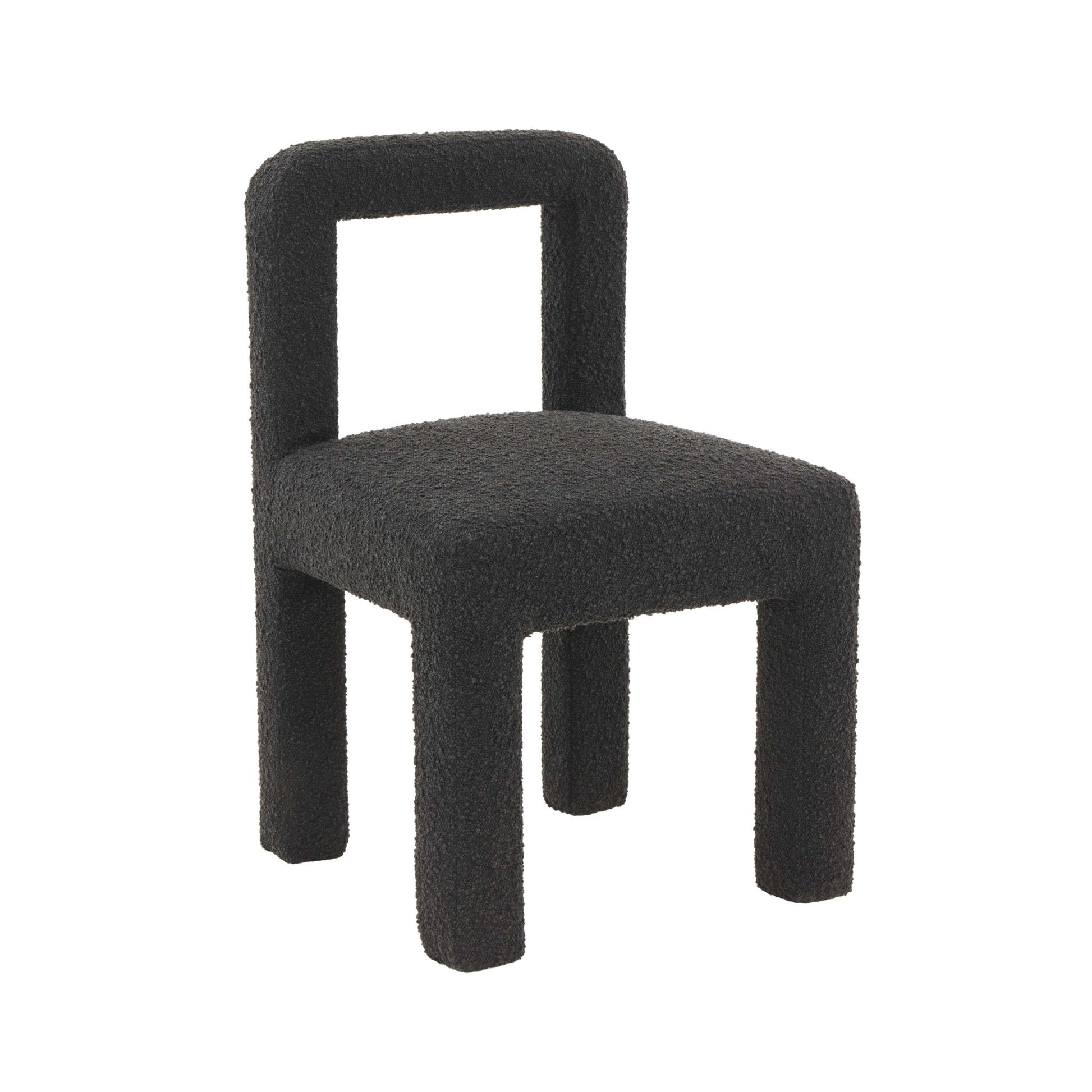 Hazel Black Boucle Dining Chair - Skandi London