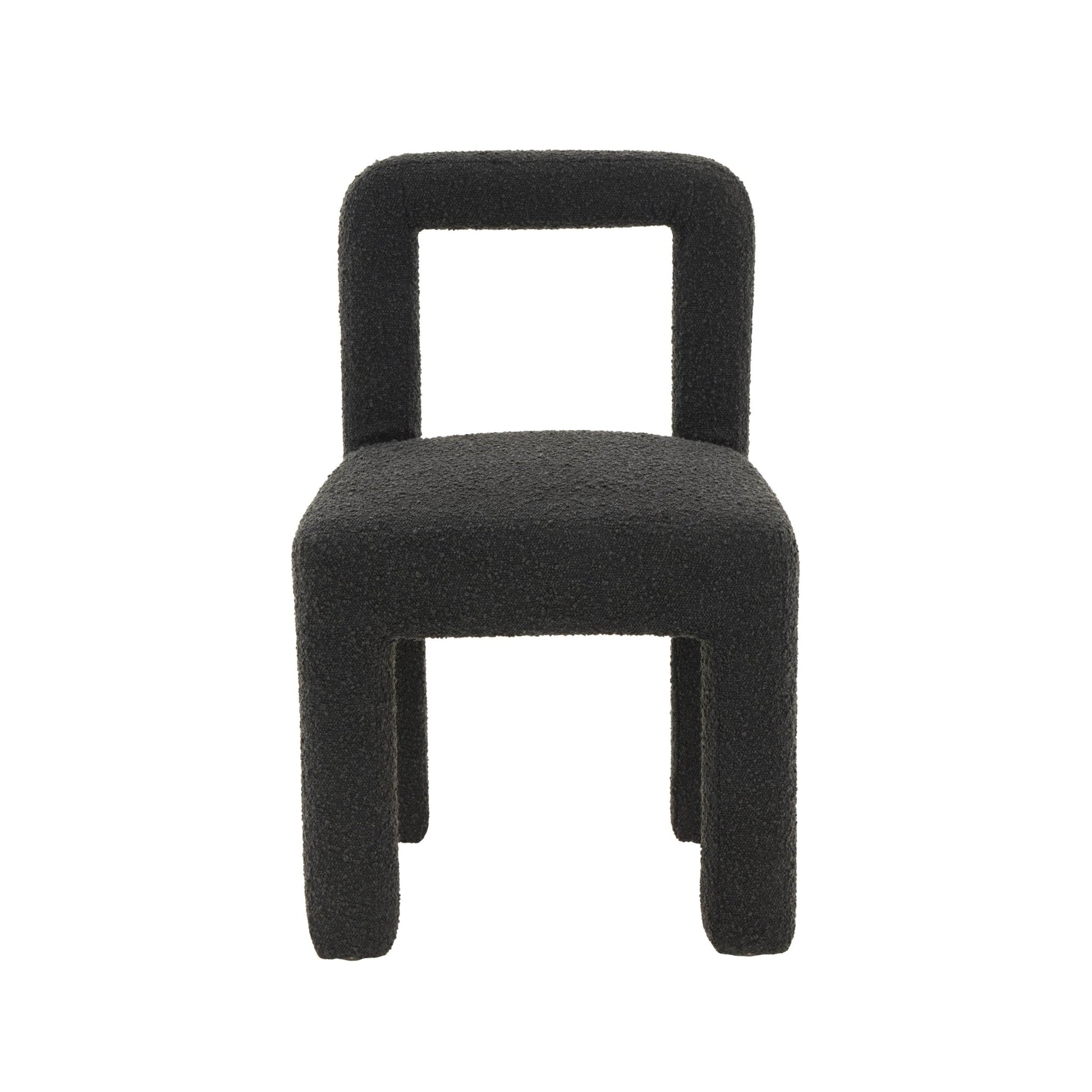 Hazel Black Boucle Dining Chair - Skandi London