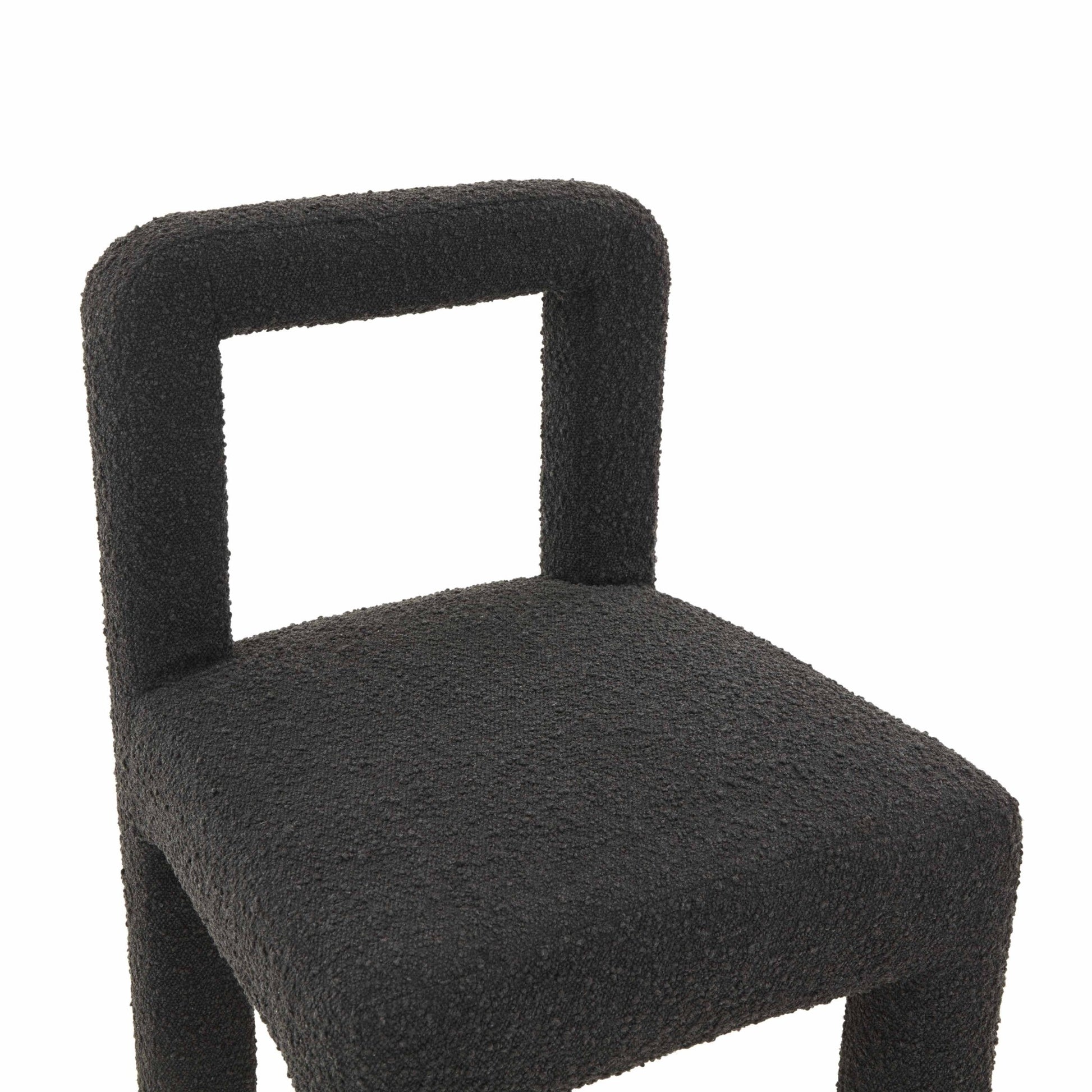 Hazel Black Boucle Dining Chair - Skandi London