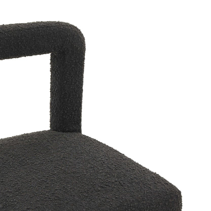 Hazel Black Boucle Dining Chair - Skandi London