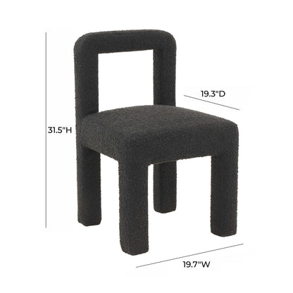 Hazel Black Boucle Dining Chair - Skandi London