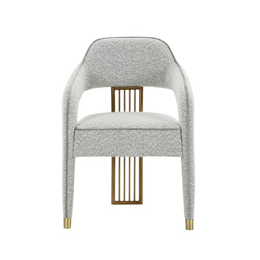 Corralis Speckled Grey Boucle Dining Chair - Skandi London