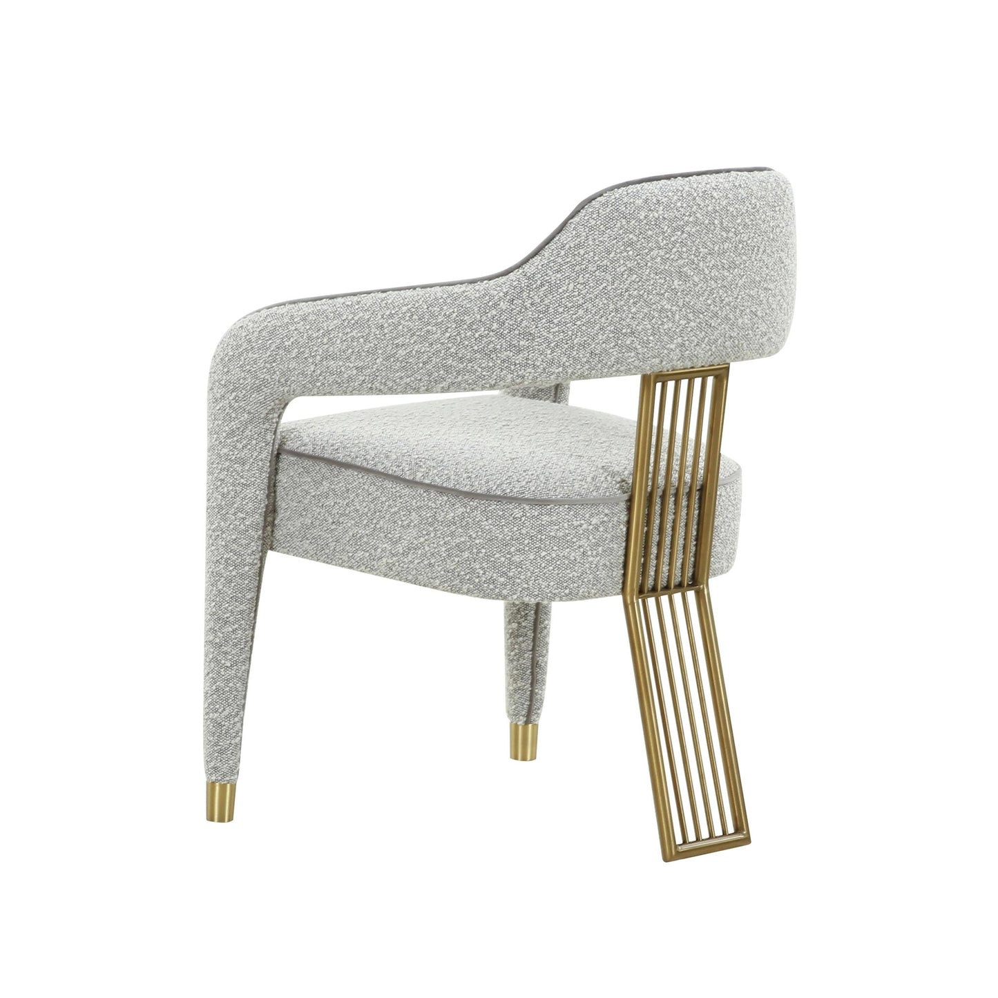 Corralis Speckled Grey Boucle Dining Chair - Skandi London