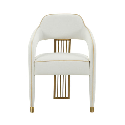 Corralis Cream Performance Linen Dining Chair - Skandi London