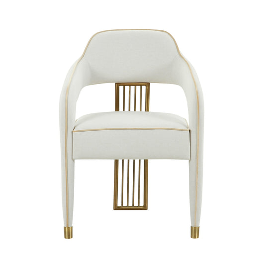 Corralis Cream Performance Linen Dining Chair - Skandi London