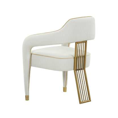 Corralis Cream Performance Linen Dining Chair - Skandi London