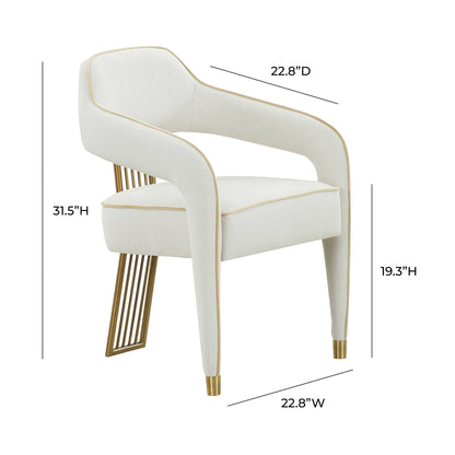 Corralis Cream Performance Linen Dining Chair - Skandi London