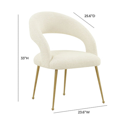 Rocco Cream Boucle Dining Chair - Skandi London