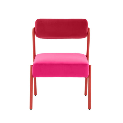 Jolene Hot Pink Velvet Dining Chair Set of 2 - Skandi London