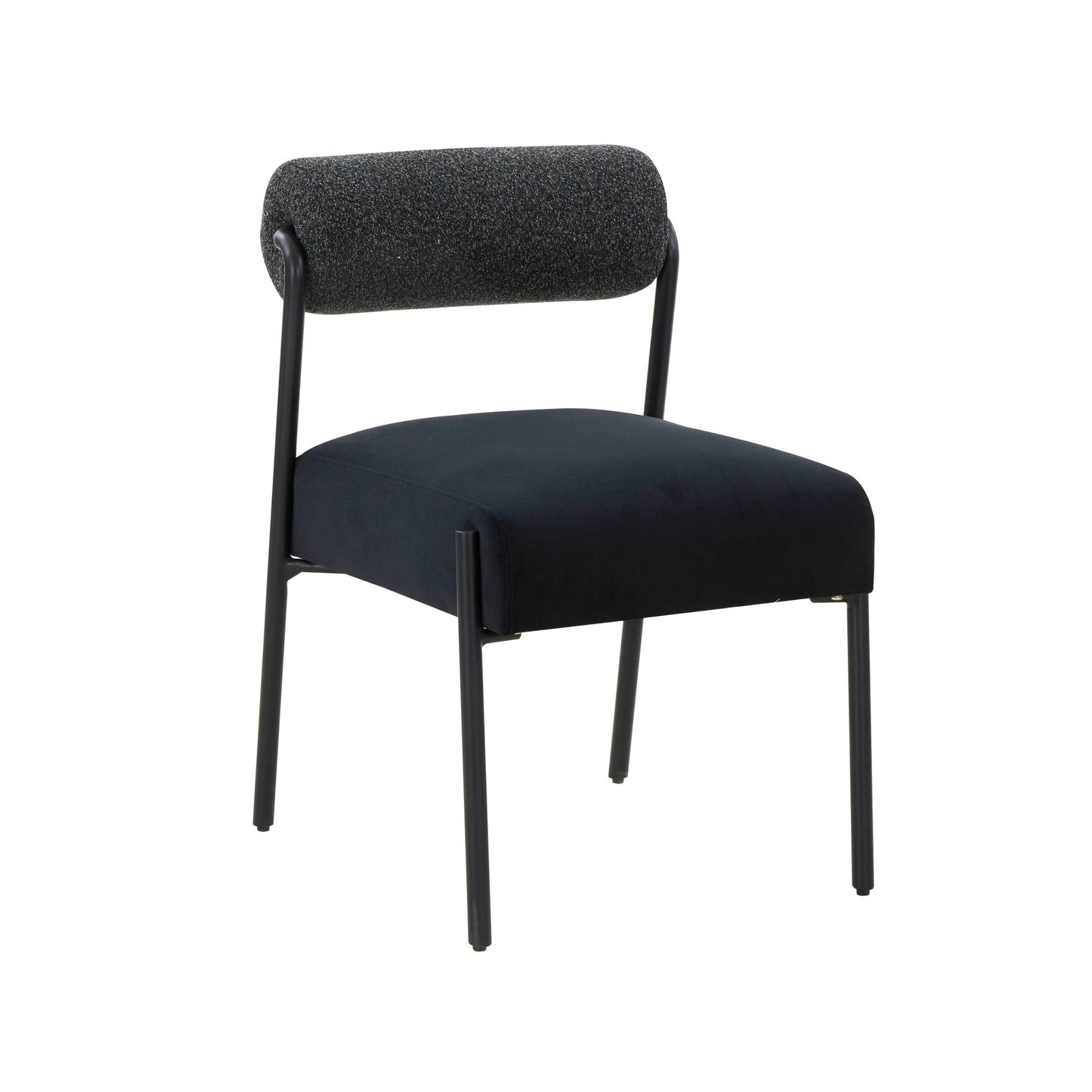 Jolene Black Velvet Dining Chair Set of 2 - Skandi London
