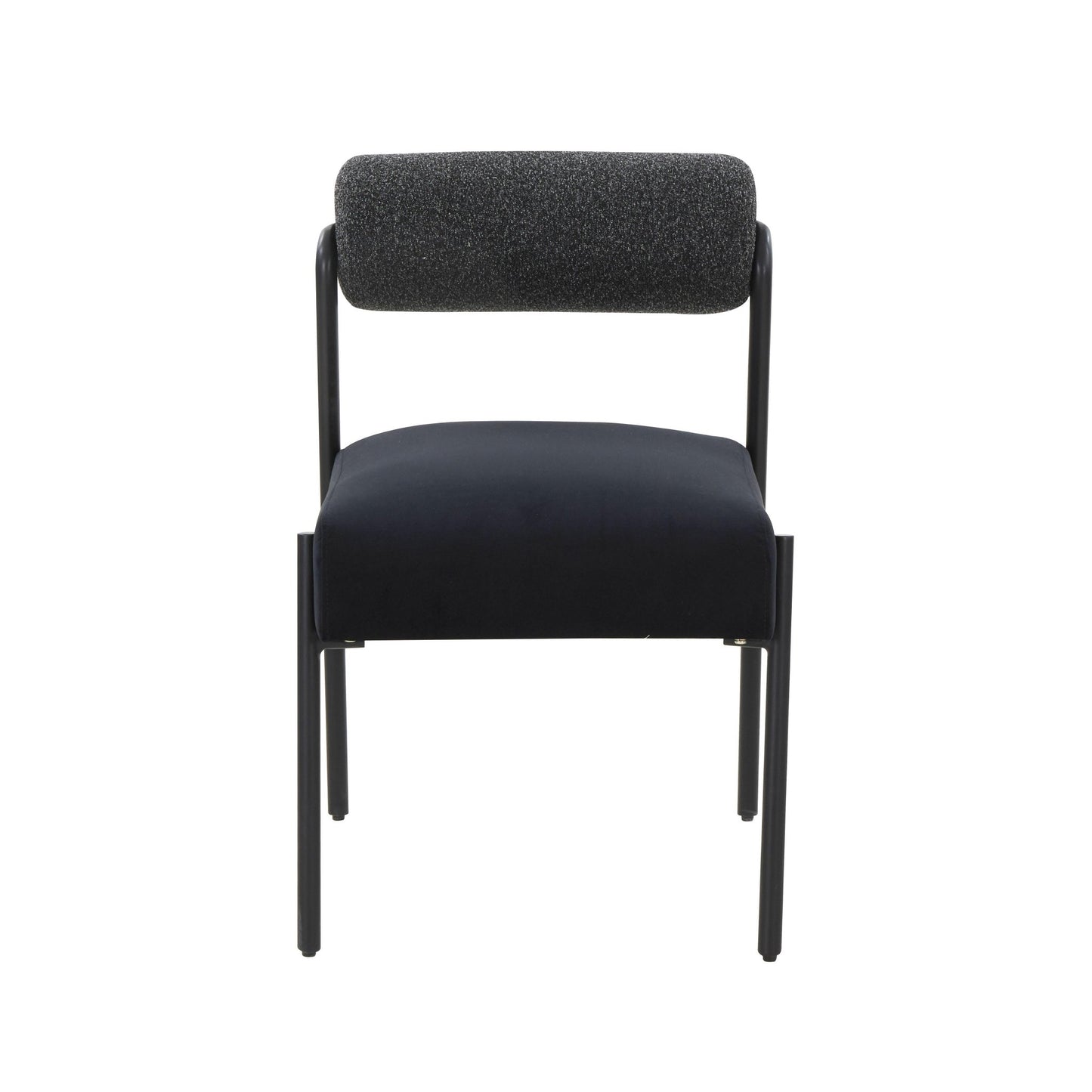 Jolene Black Velvet Dining Chair Set of 2 - Skandi London
