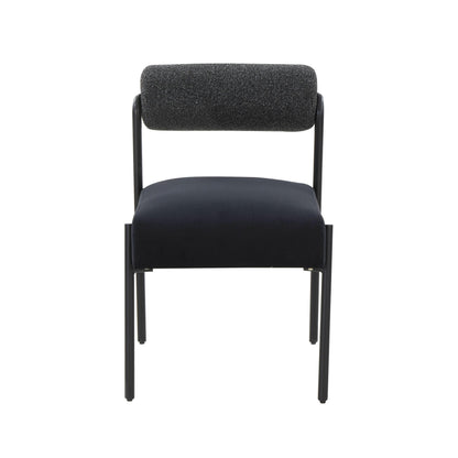 Jolene Black Velvet Dining Chair Set of 2 - Skandi London