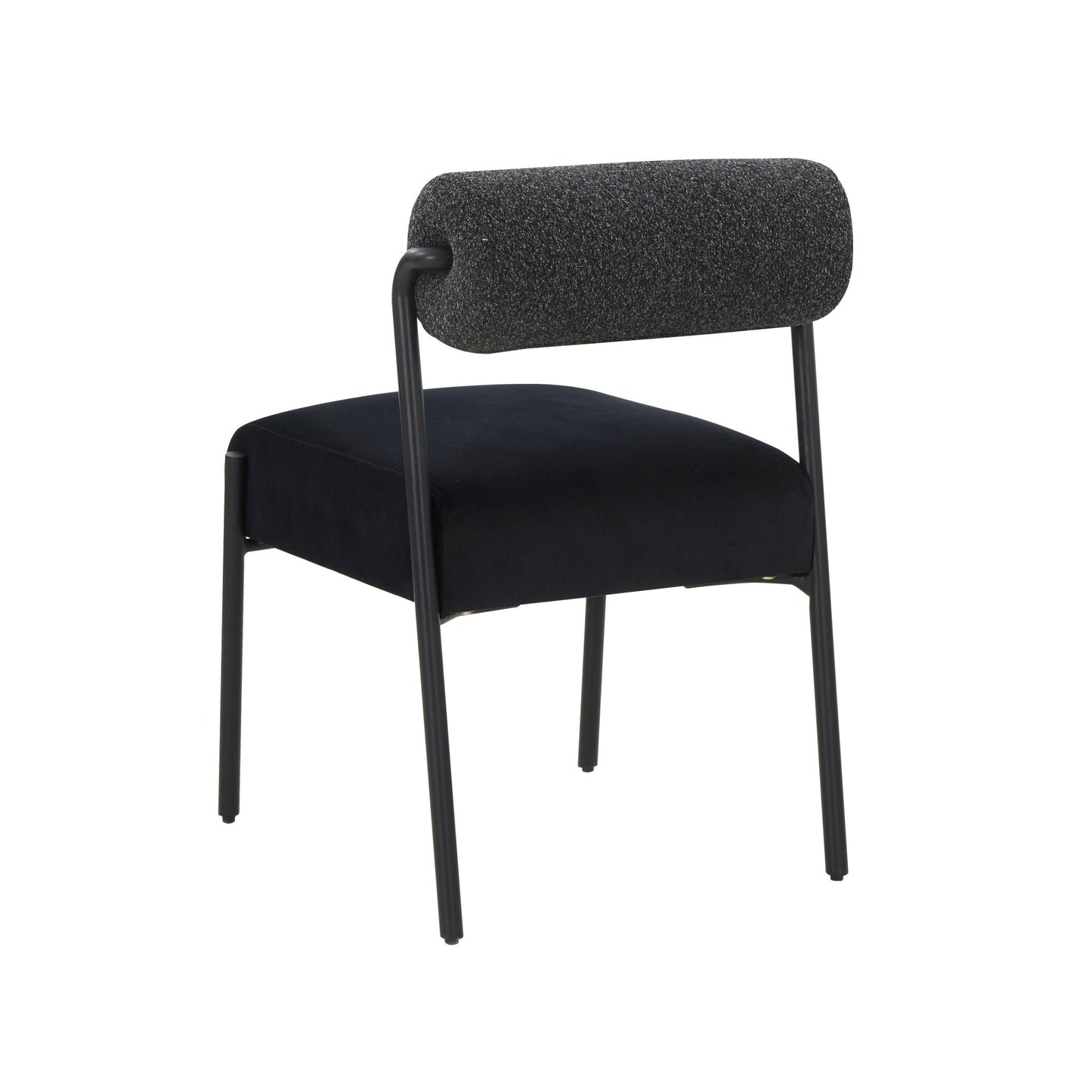 Jolene Black Velvet Dining Chair Set of 2 - Skandi London
