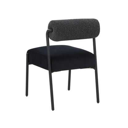 Jolene Black Velvet Dining Chair Set of 2 - Skandi London