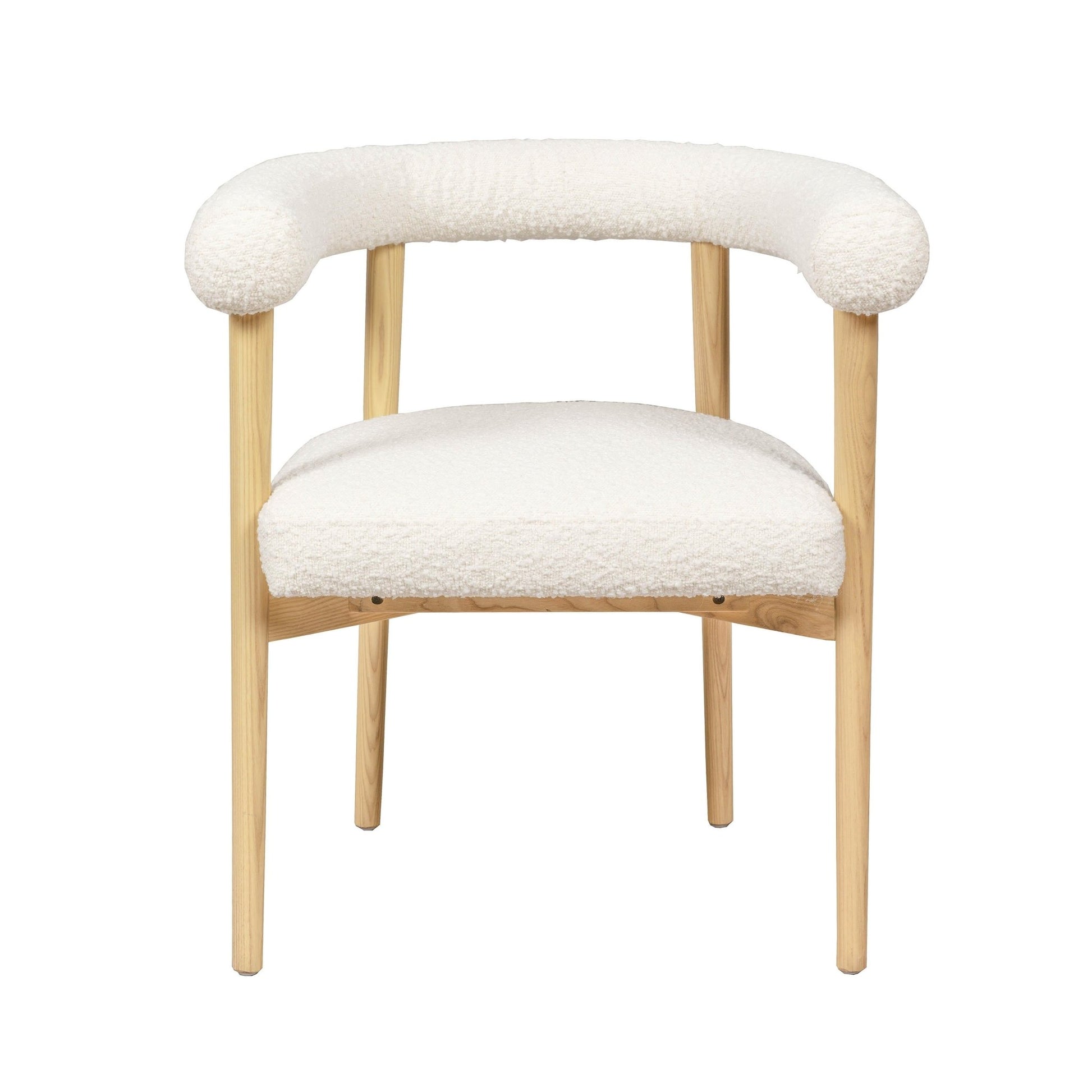 Spara Cream Boucle Dining Chair - Skandi London