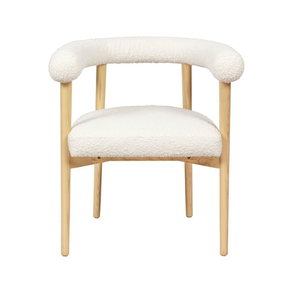 Spara Cream Boucle Dining Chair - Skandi London