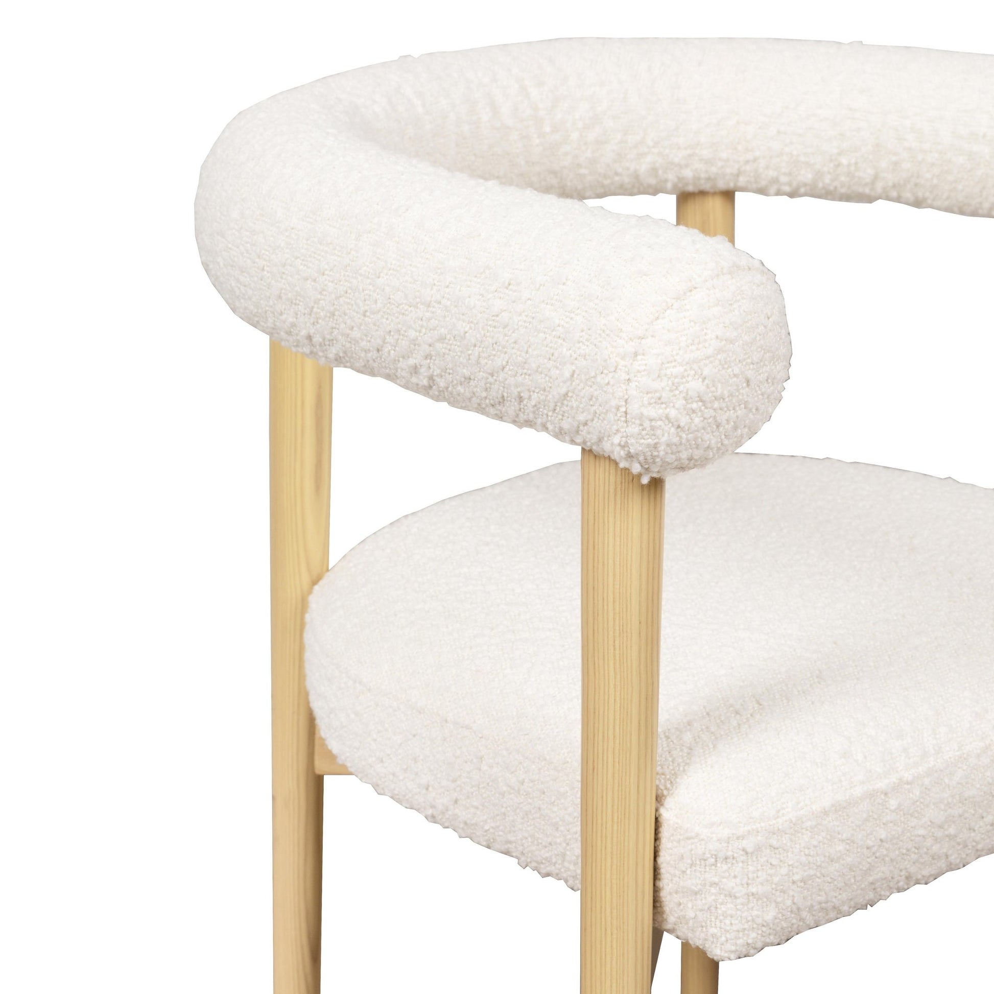 Spara Cream Boucle Dining Chair - Skandi London