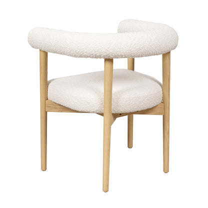 Spara Cream Boucle Dining Chair - Skandi London