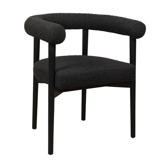 Spara Black Boucle Dining Chair - Skandi London