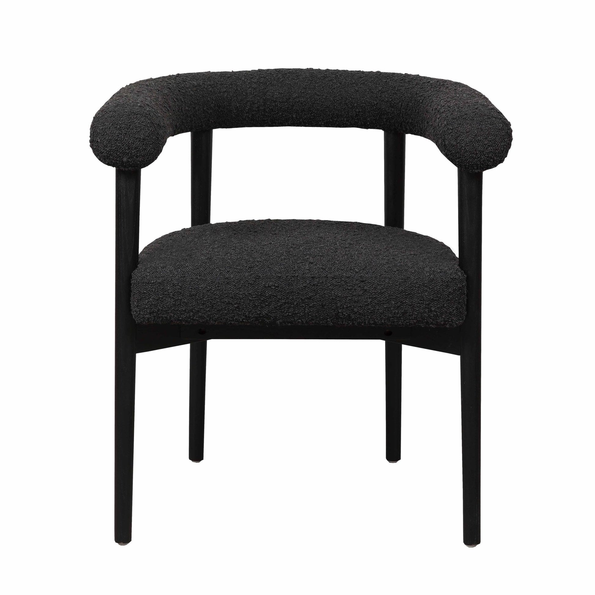 Spara Black Boucle Dining Chair - Skandi London