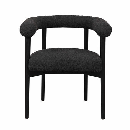 Spara Black Boucle Dining Chair - Skandi London