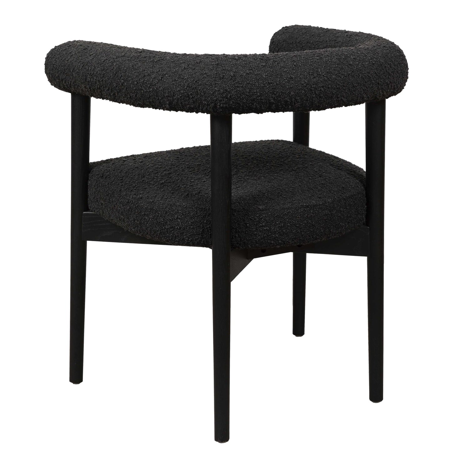 Spara Black Boucle Dining Chair - Skandi London