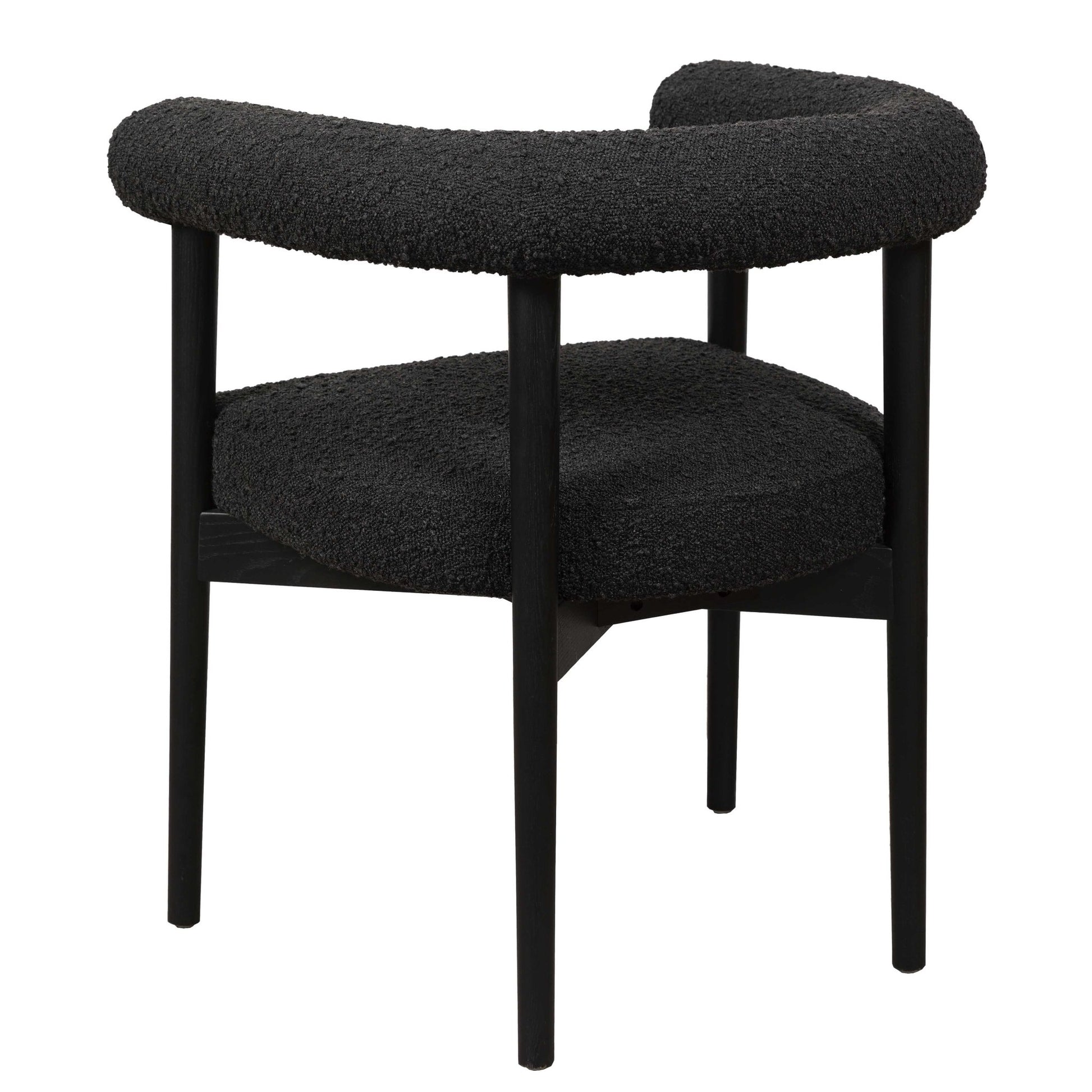 Spara Black Boucle Dining Chair - Skandi London