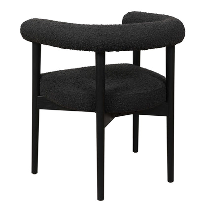 Spara Black Boucle Dining Chair - Skandi London