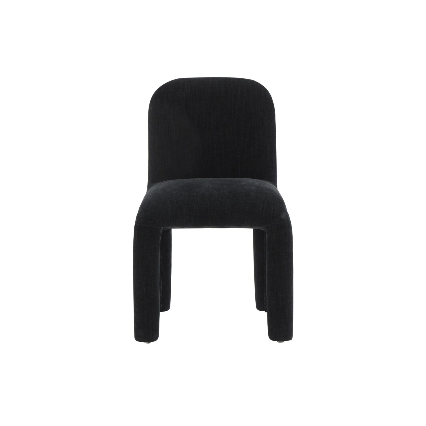 Georgia Midnight Black Chenille Dining Chair - Skandi London