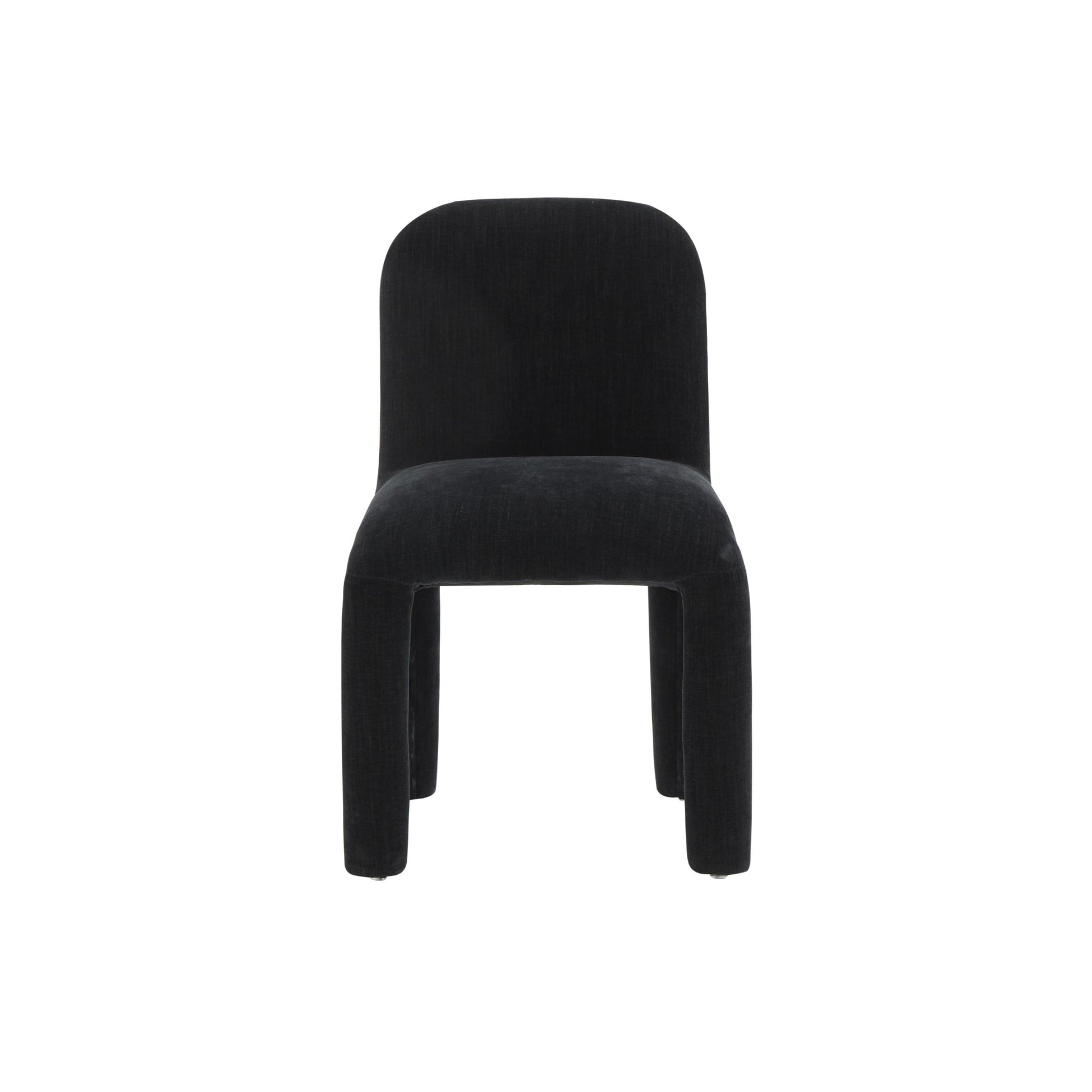 Georgia Midnight Black Chenille Dining Chair - Skandi London