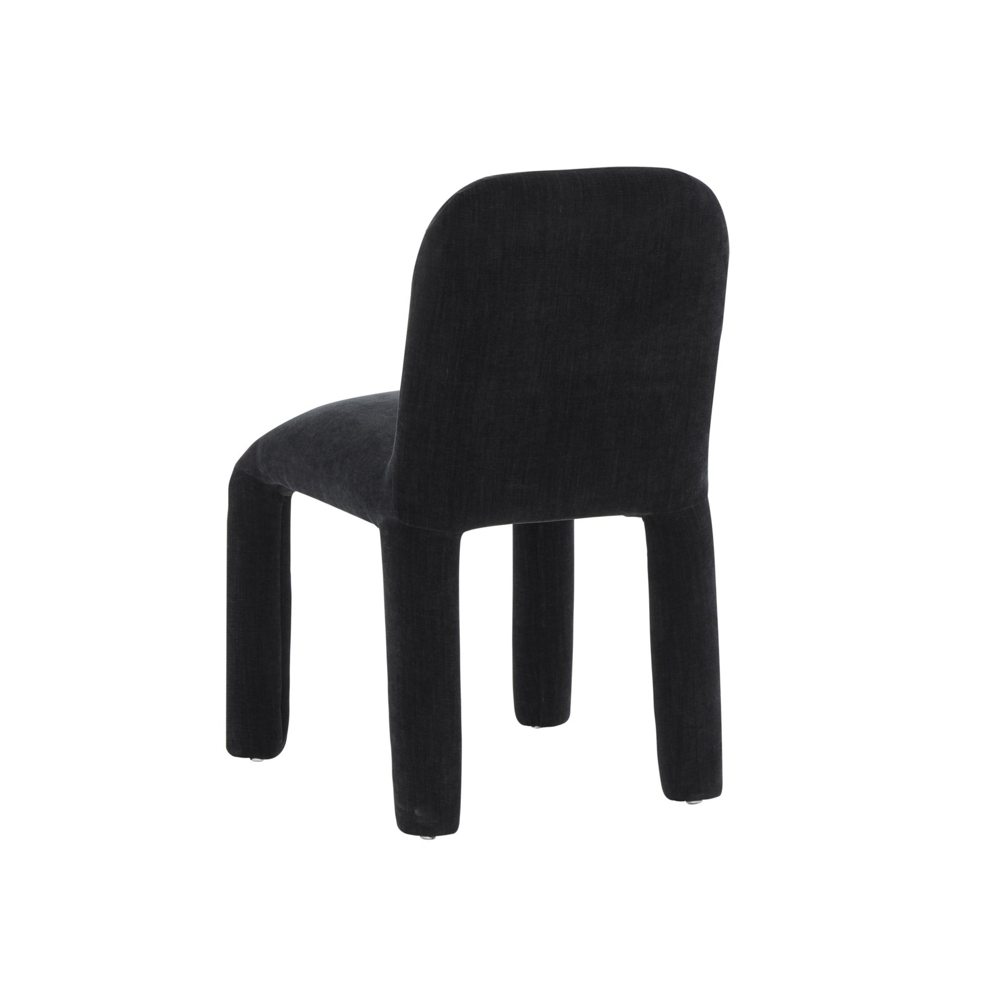 Georgia Midnight Black Chenille Dining Chair - Skandi London