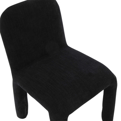 Georgia Midnight Black Chenille Dining Chair - Skandi London