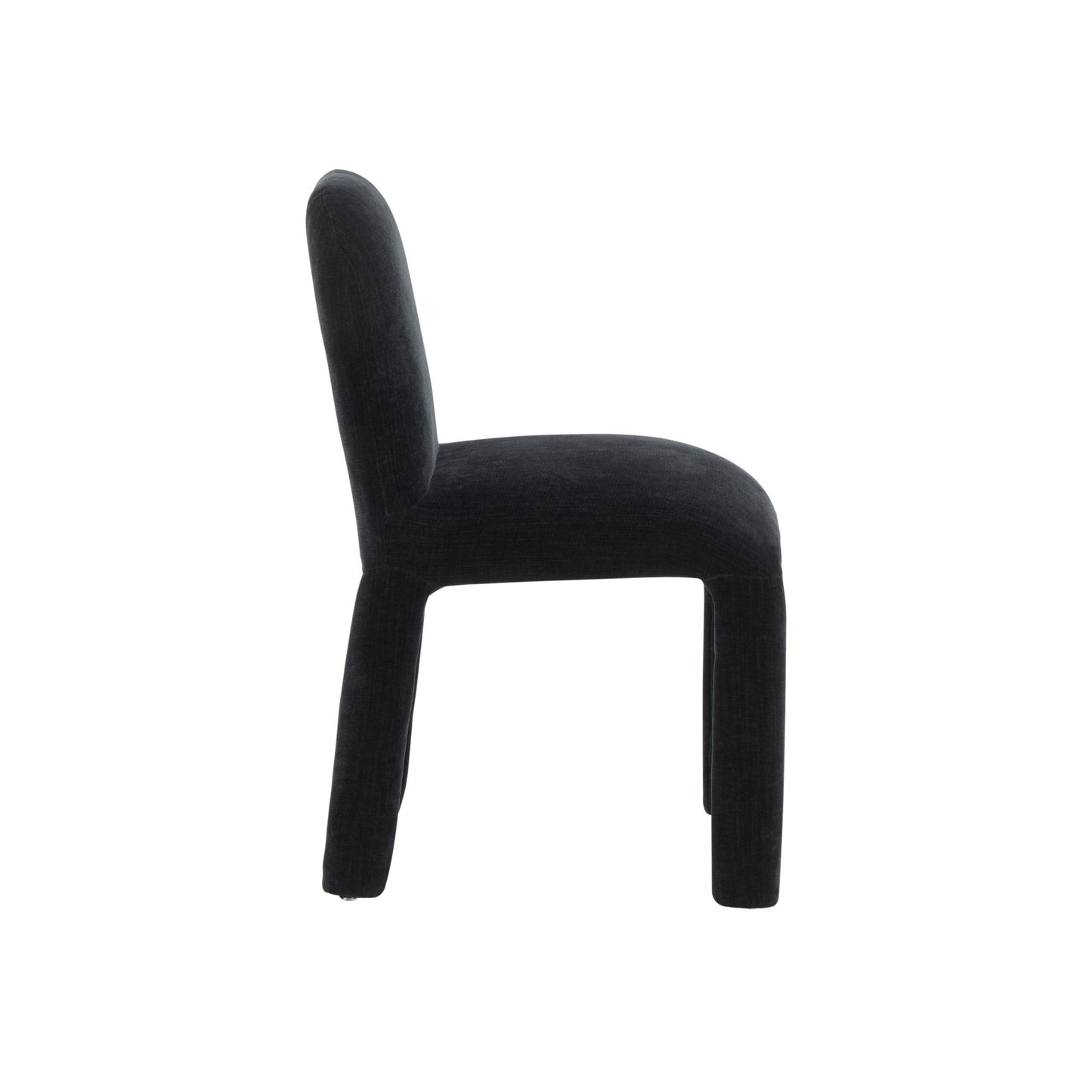 Georgia Midnight Black Chenille Dining Chair - Skandi London