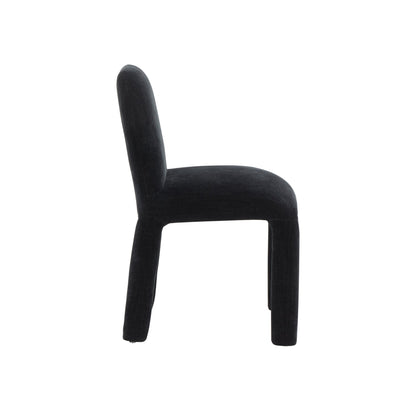 Georgia Midnight Black Chenille Dining Chair - Skandi London