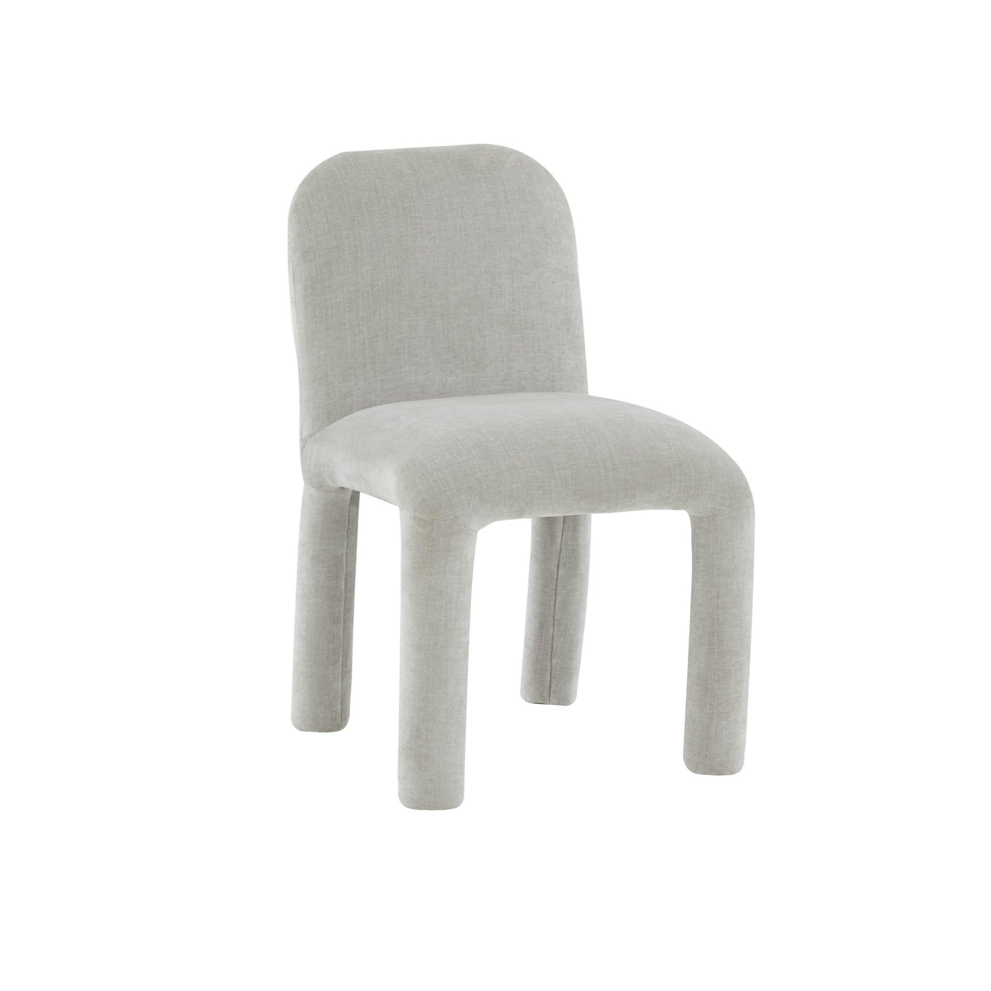 Georgia Light Grey Chenille Dining Chair - Skandi London