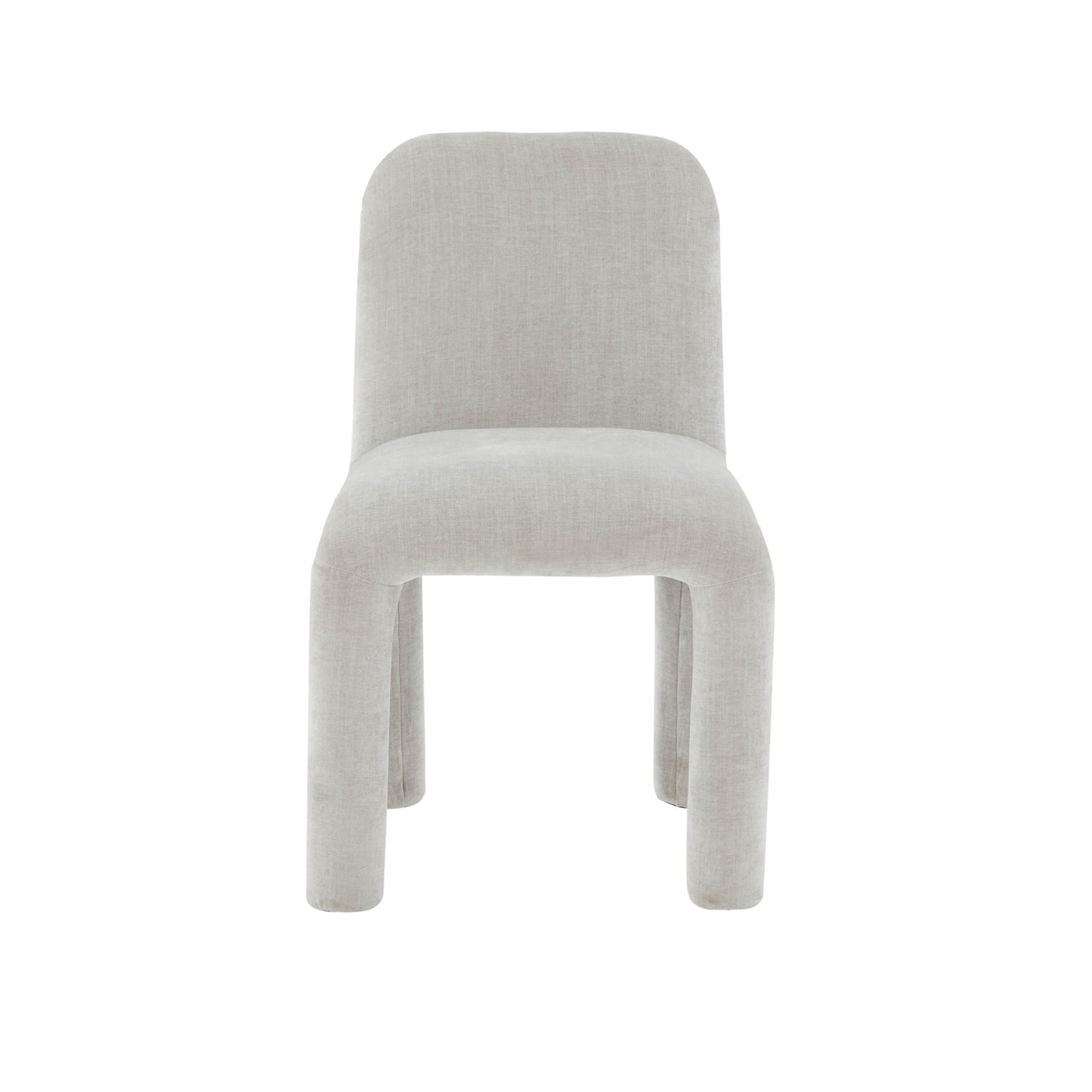 Georgia Light Grey Chenille Dining Chair - Skandi London