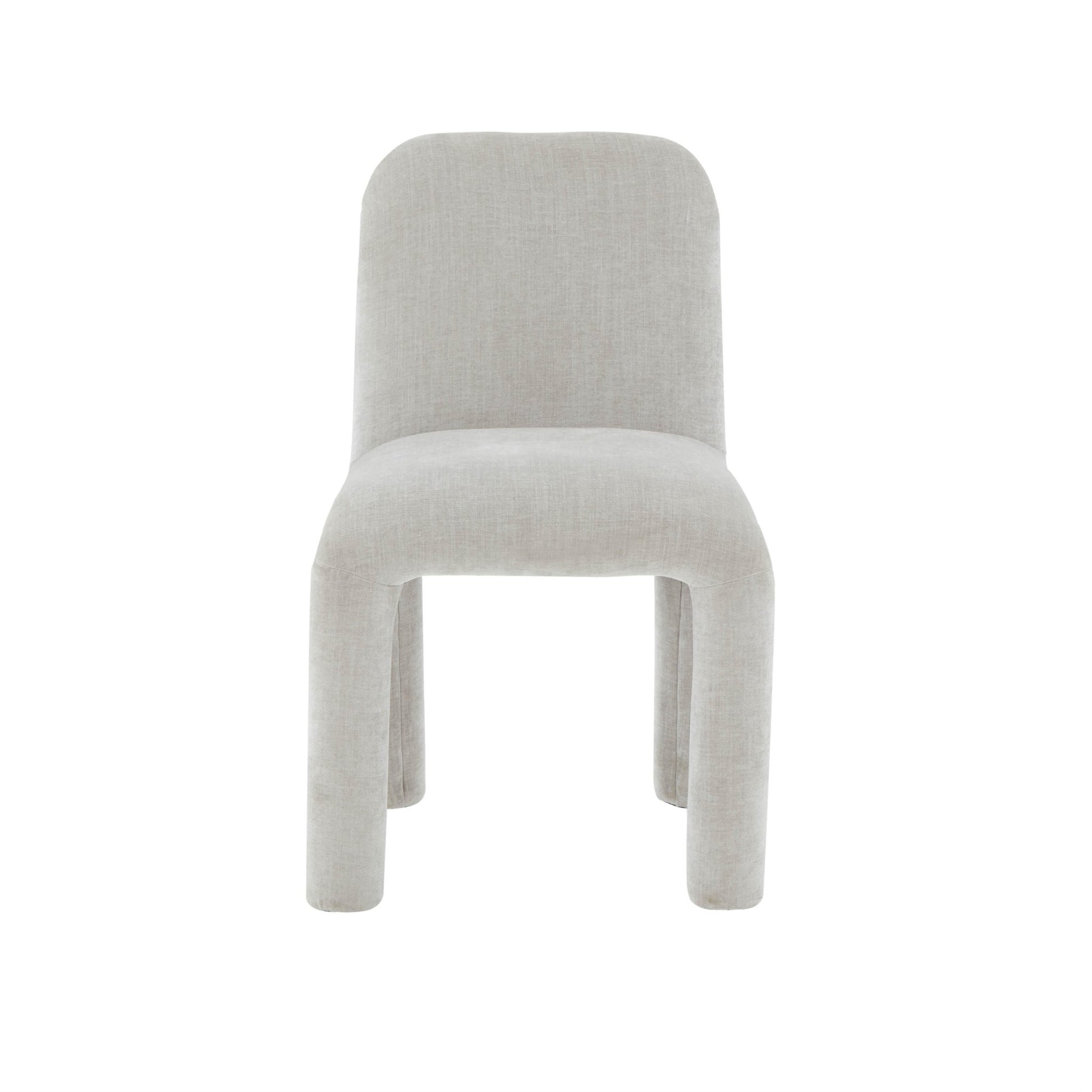 Georgia Light Grey Chenille Dining Chair - Skandi London