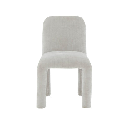 Georgia Light Grey Chenille Dining Chair - Skandi London