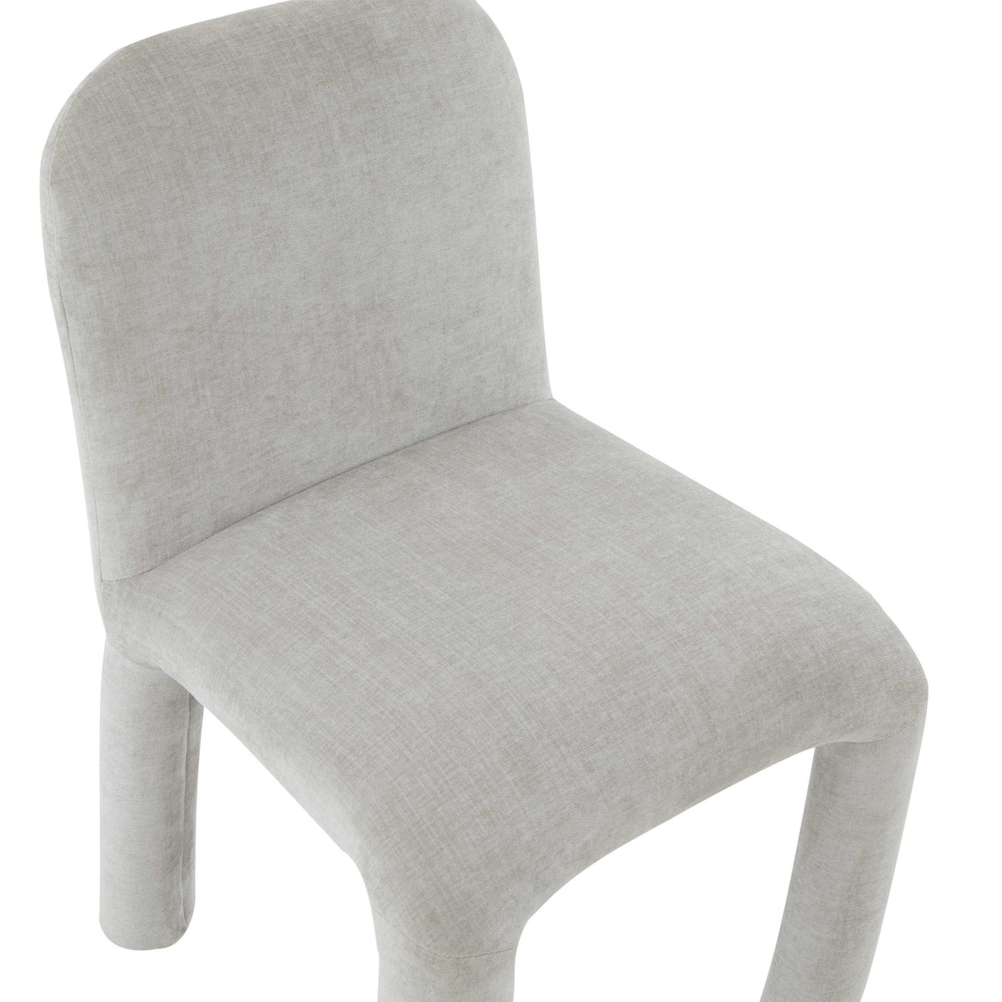 Georgia Light Grey Chenille Dining Chair - Skandi London