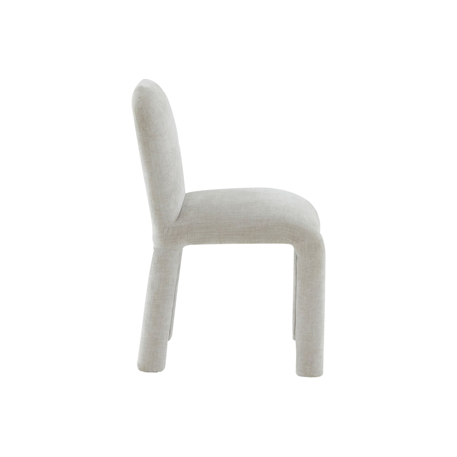 Georgia Light Grey Chenille Dining Chair - Skandi London