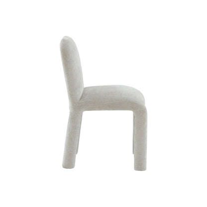 Georgia Light Grey Chenille Dining Chair - Skandi London
