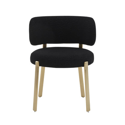 Margaret Black Boucle Dining Chair - Skandi London
