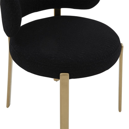 Margaret Black Boucle Dining Chair - Skandi London