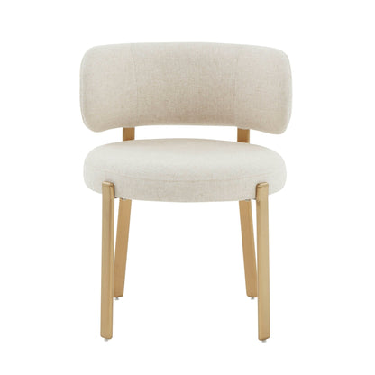 Margaret Cream Performance Linen Dining Chair - Skandi London