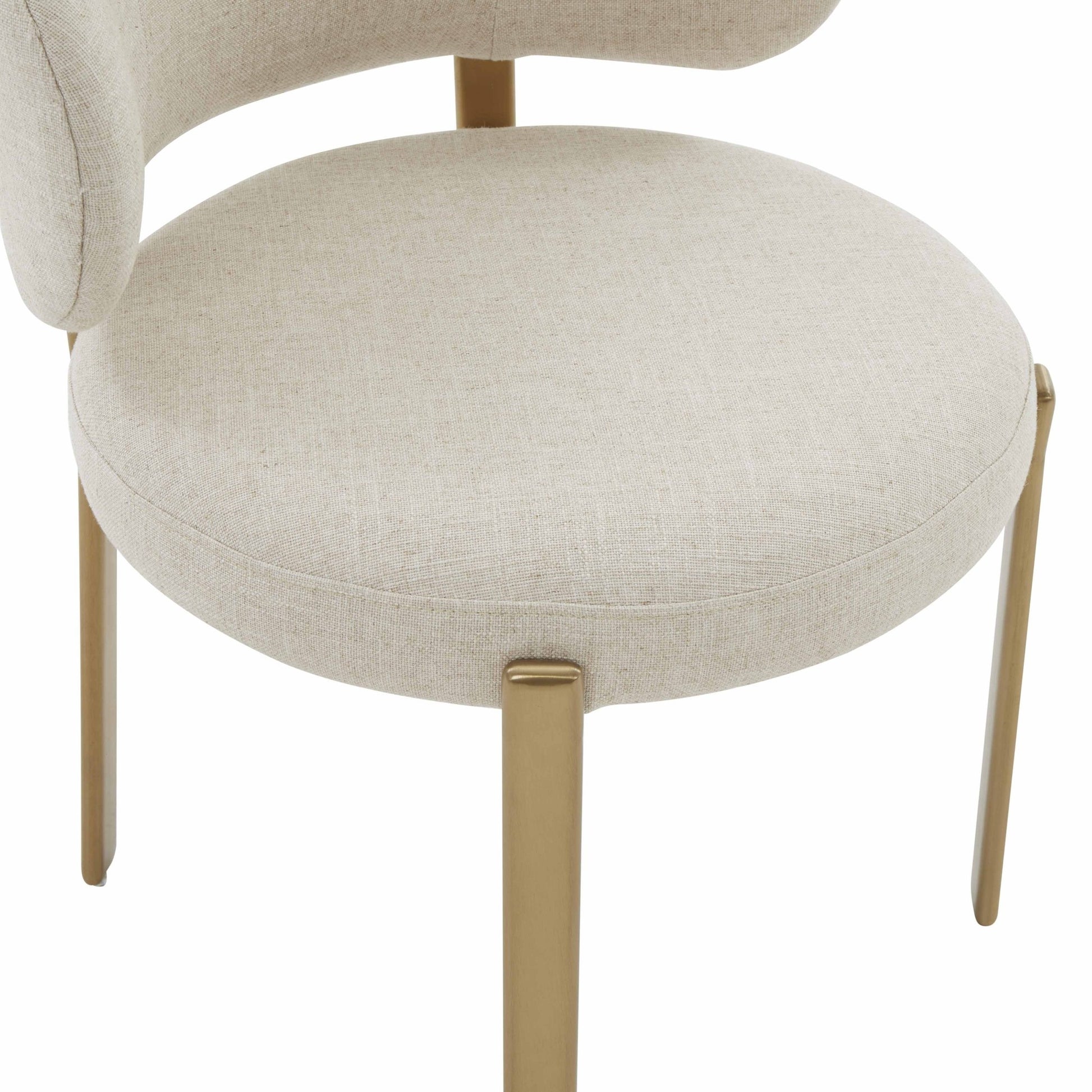 Margaret Cream Performance Linen Dining Chair - Skandi London