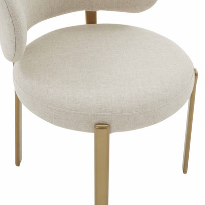 Margaret Cream Performance Linen Dining Chair - Skandi London